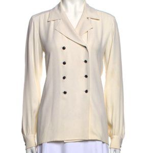 YVES SAINT LAURENT RIVE GAUCHE Vintage Double Breasted Blouse